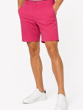 Peter Millar Crown Crafted Performance Golf Shorts Pink Stretch 34 CAPB006